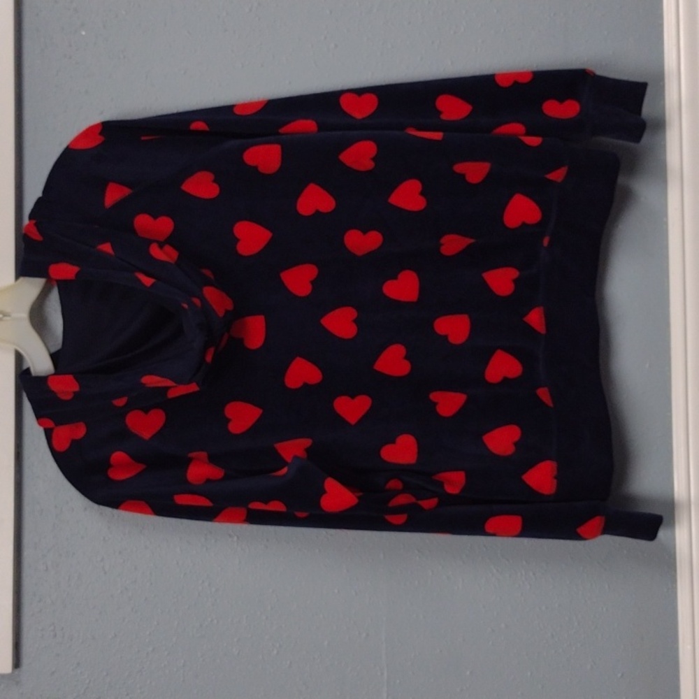 Torrid Red and Blue Hoodie Intimates Sleepwear, Size 0 (12/L) - Picture 7 of 11
